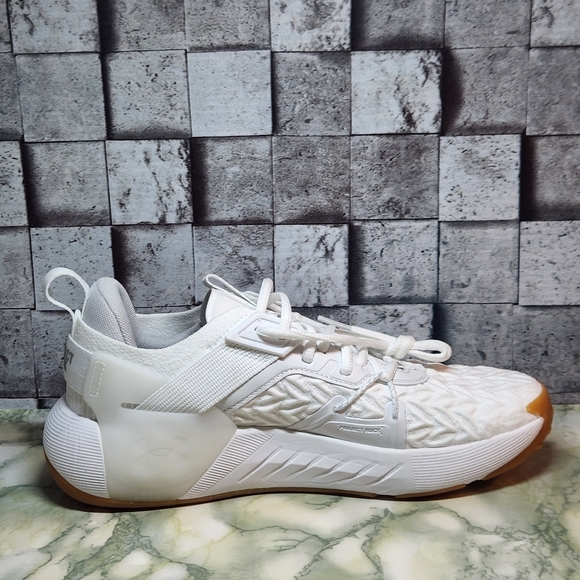 Under Armour Project Rock 6 UA White Training Shoes Size 8.5 - Picture 2 of 9